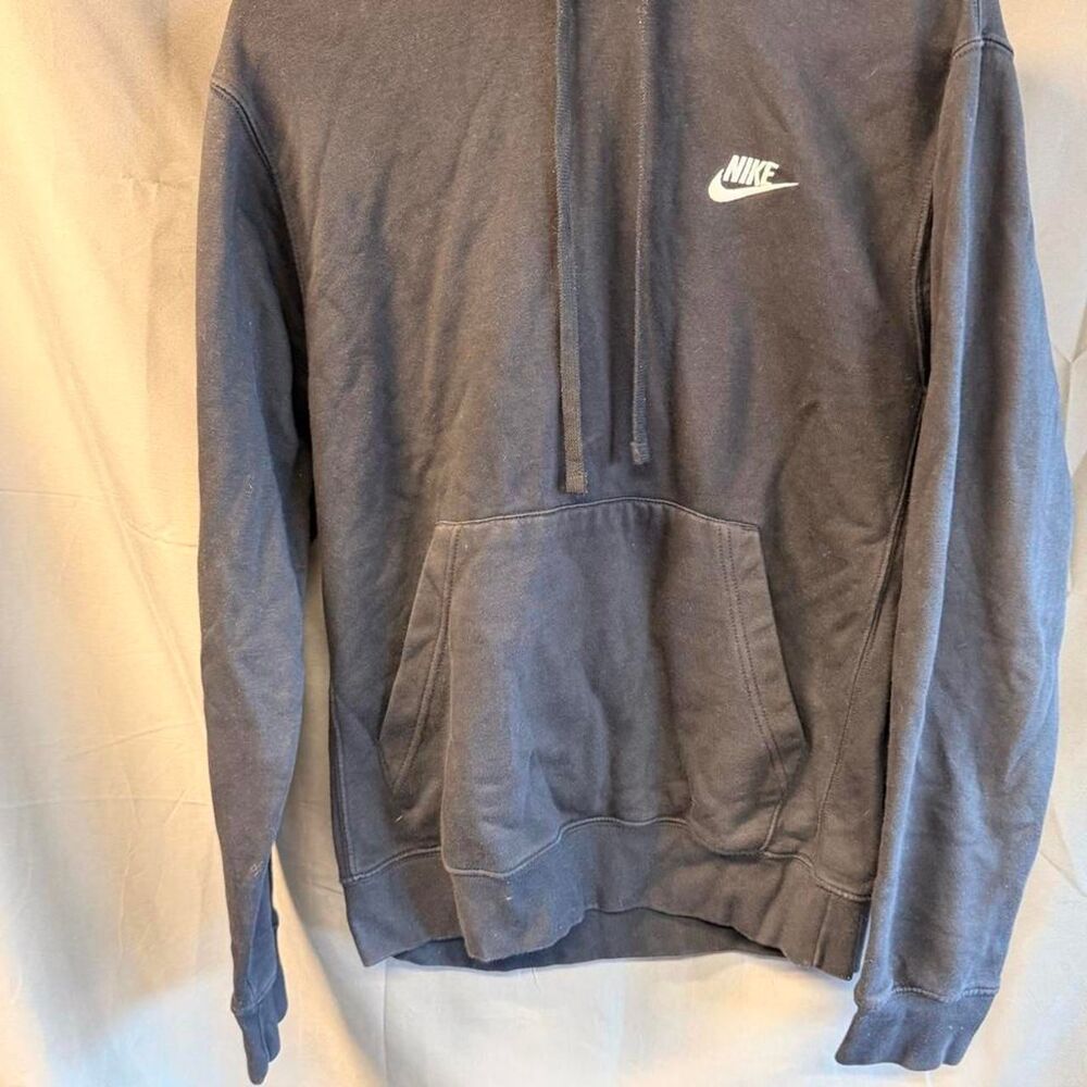 Nike Men's Grey and Black Hoodie